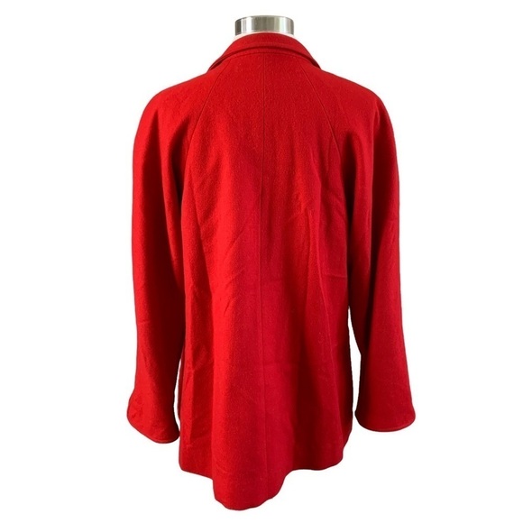 Vintage L.C. Mae California Red 100% Wool Swing Coat Made In The USA - Picture 2 of 8